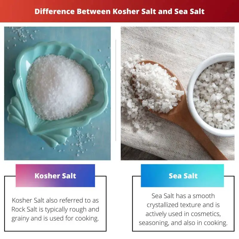 Diferencia entre sal kosher y sal marina