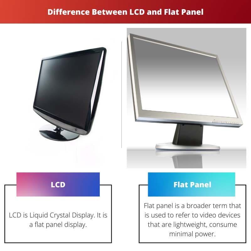 Sự khác biệt giữa màn hình LCD và màn hình phẳng