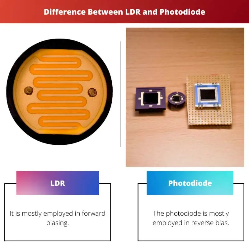 Разница между LDR и фотодиодом