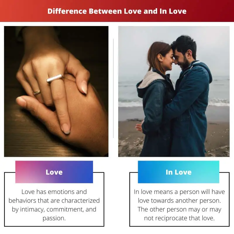 Diferencia entre amor y enamorado