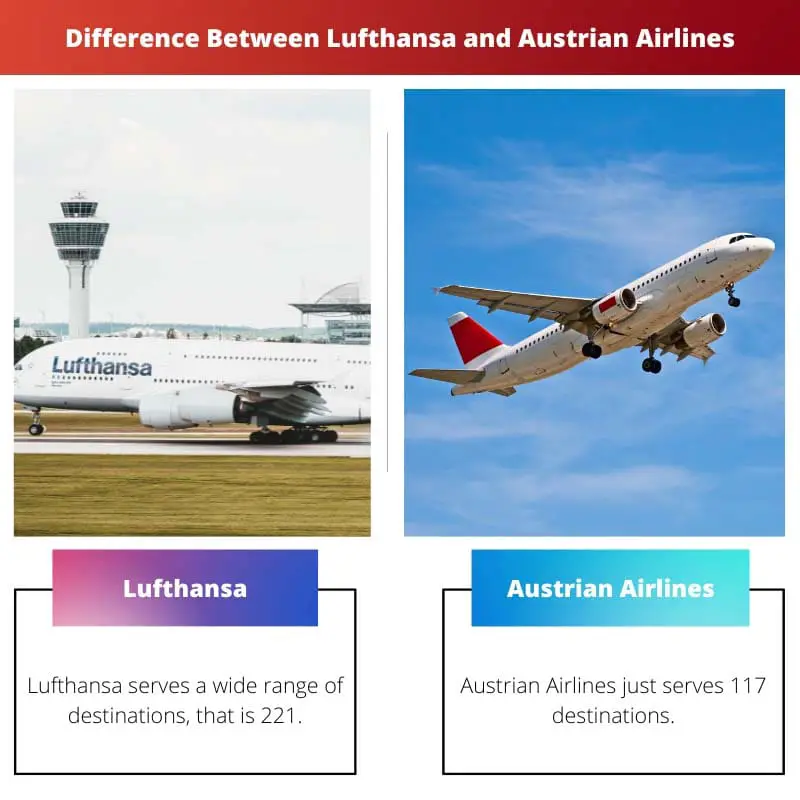 Difference Between Lufthansa and Austrian Airlines
