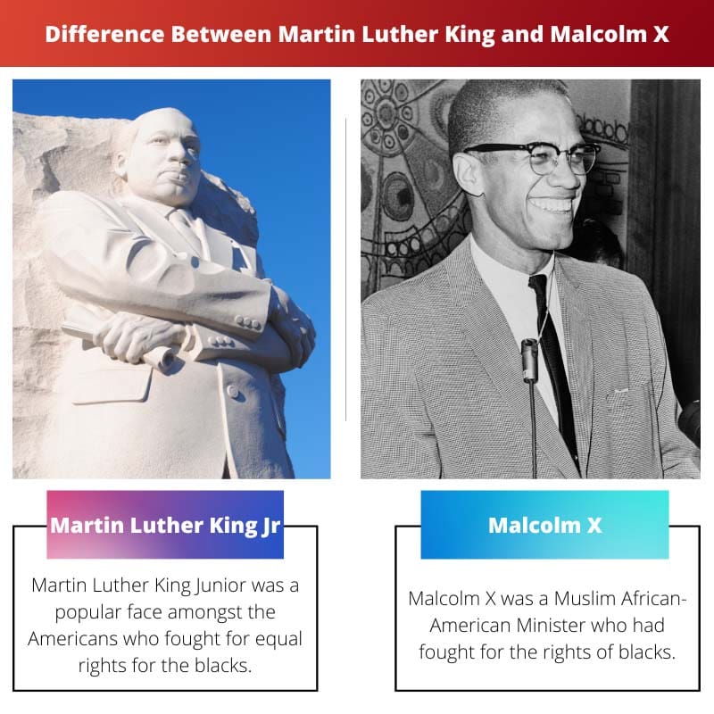 Разница между Мартином Лютером Кингом и Малкольмом Икс
