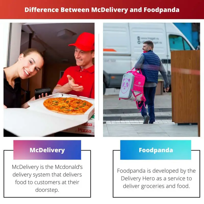 Verschil tussen McDelivery en Foodpanda
