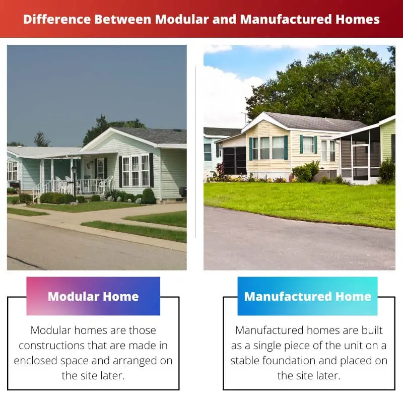 मॉड्यूलर और निर्मित घरों के बीच अंतर