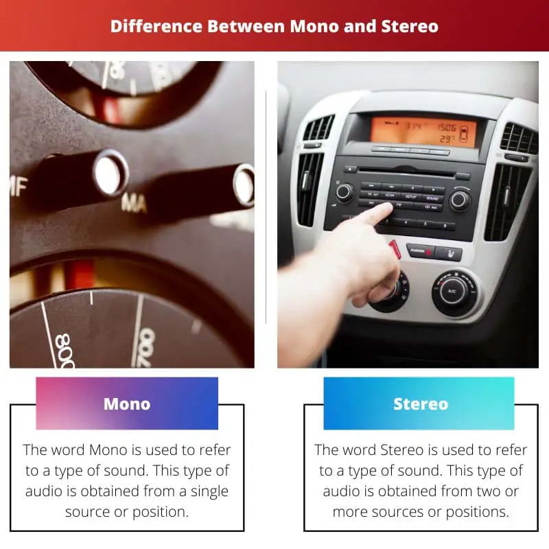Atšķirība starp mono un stereo
