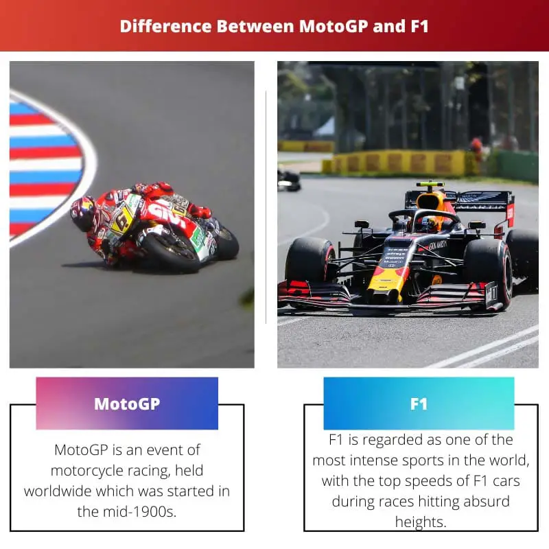 Sự khác biệt giữa MotoGP và F1
