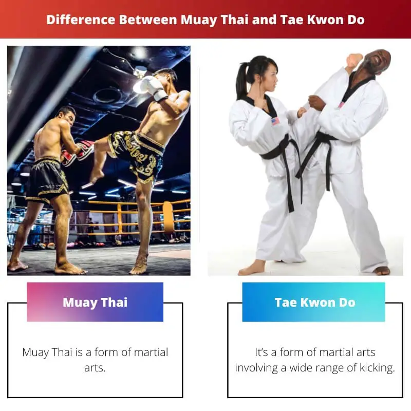 Difference Between Muay Thai and Tae Kwon Do