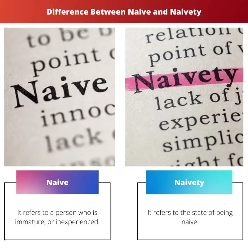 Atšķirība starp naivumu un naivumu