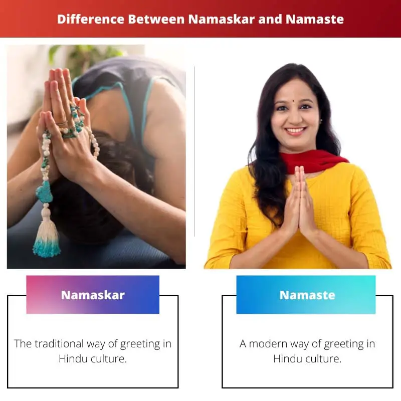 Erinevus Namaskari ja Namaste vahel