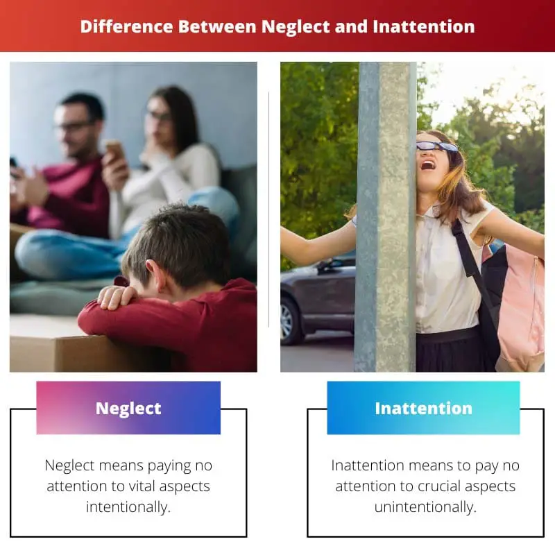 Difference Between Neglect and Inattention