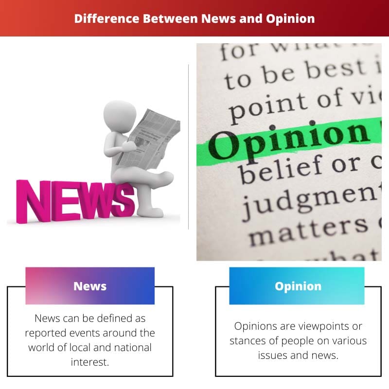 الفرق بين الأخبار والرأي