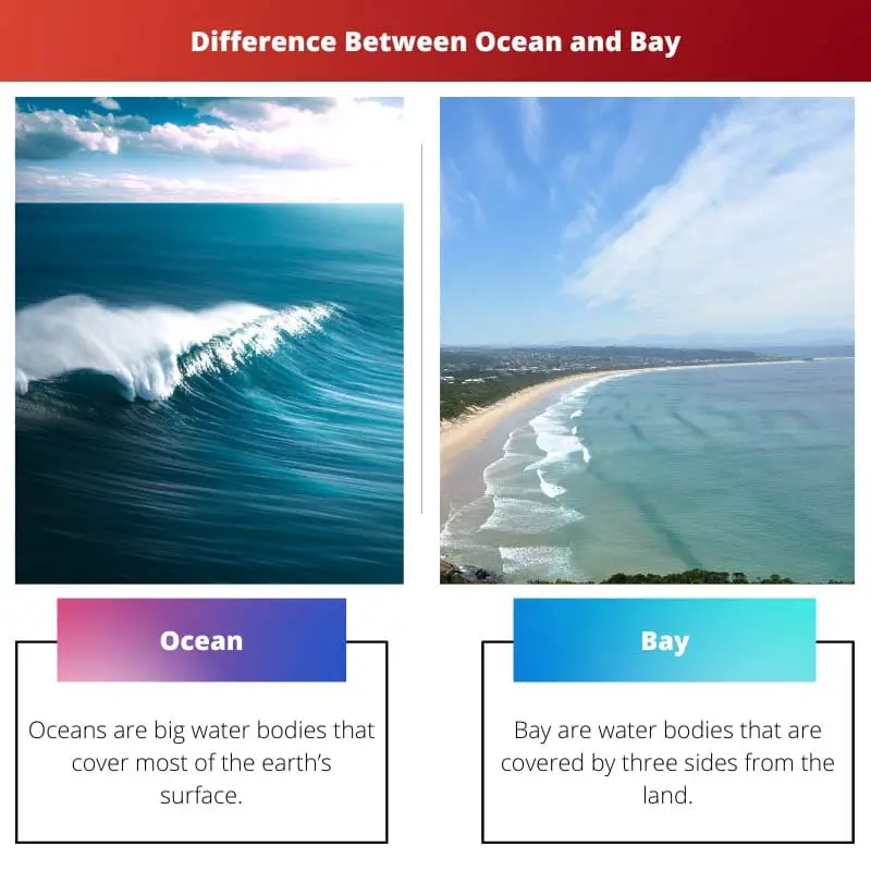 ความแตกต่างระหว่างมหาสมุทรและอ่าว