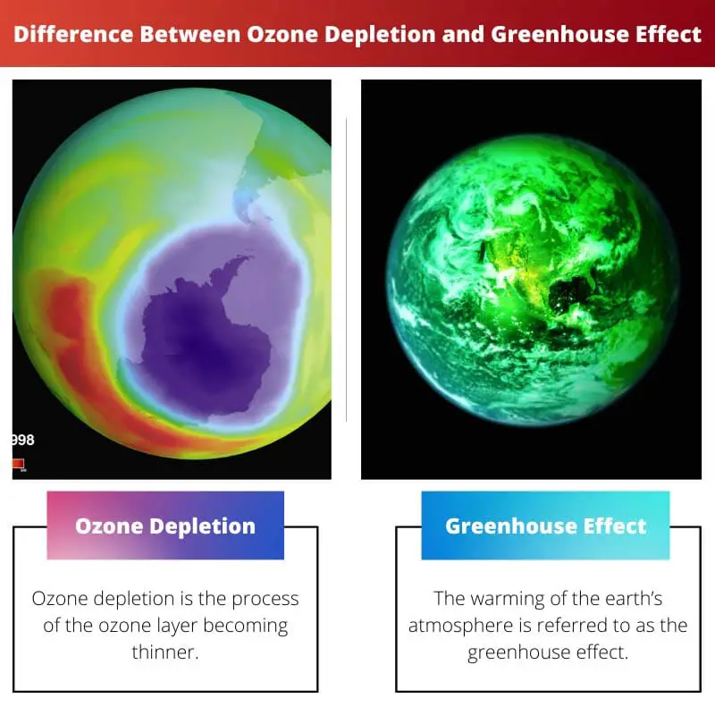 Difference Between Ozone Depletion and Greenhouse Effect
