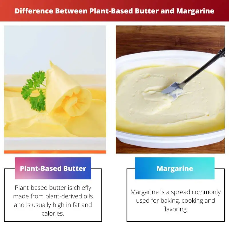 Difference Between Plant Based Butter and Margarine
