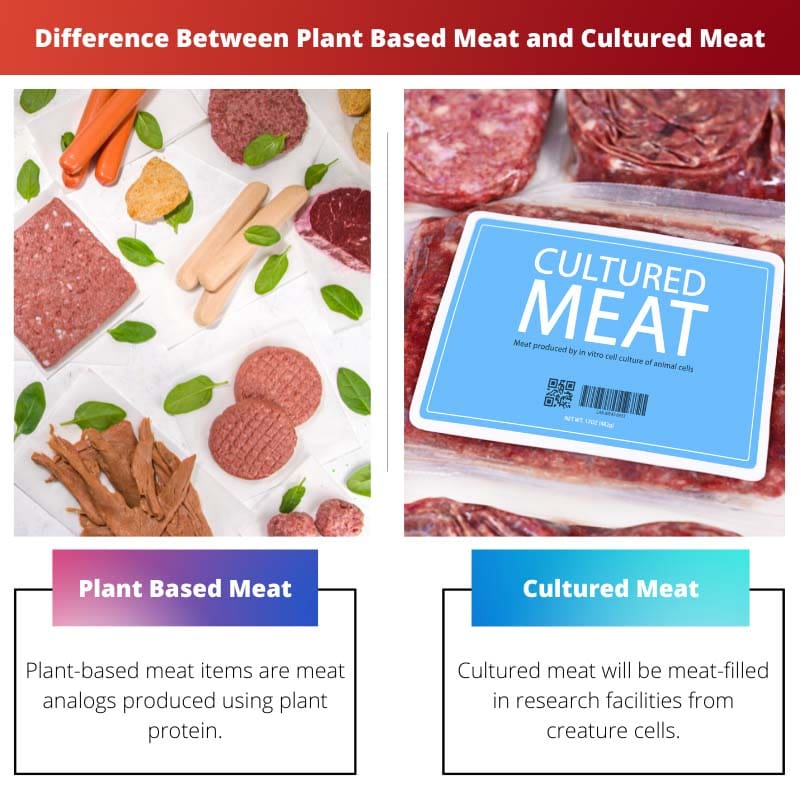 Diferencia entre la carne a base de plantas y la carne cultivada