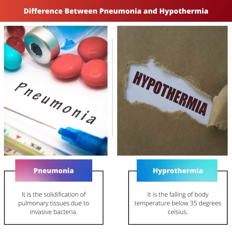 Atšķirība starp pneimoniju un hipotermiju