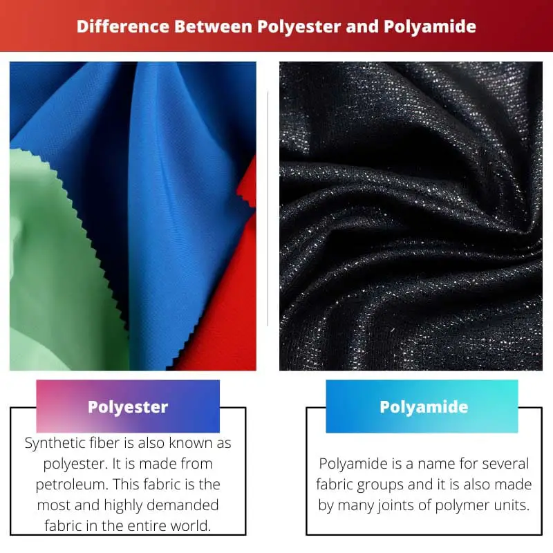 Diferencia entre poliéster y poliamida.