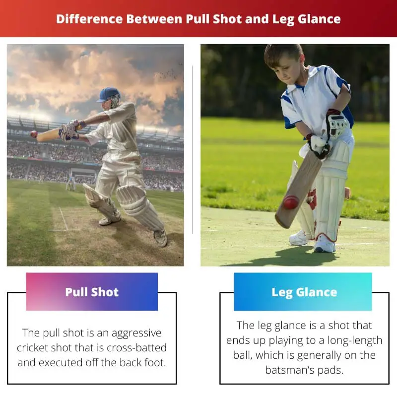 Diferencia entre Pull Shot y Leg Glance