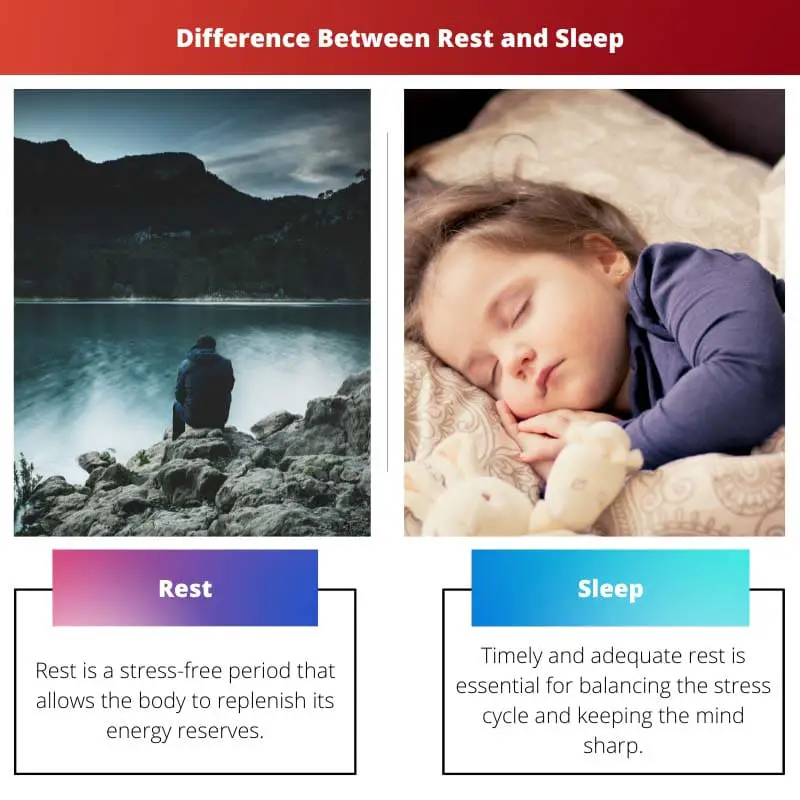 आराम और नींद के बीच अंतर