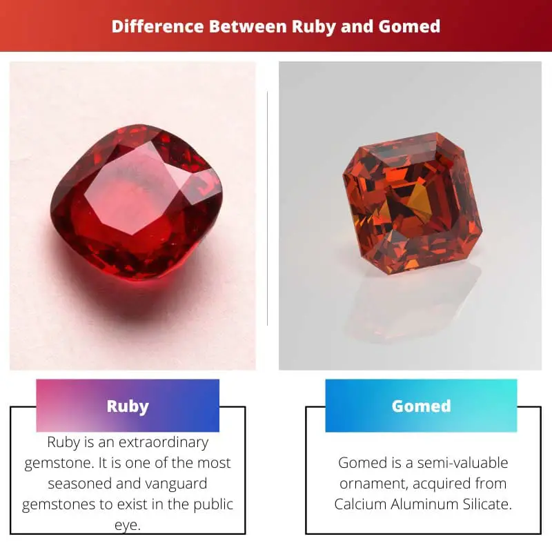 ความแตกต่างระหว่าง Ruby และ Gomed