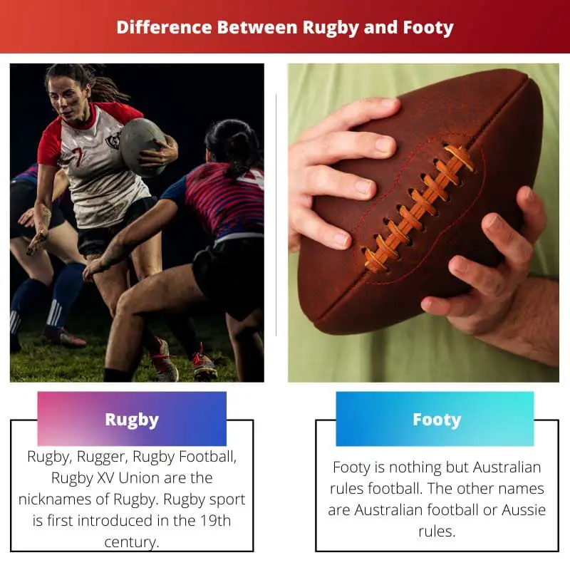 Différence entre le rugby et le foot