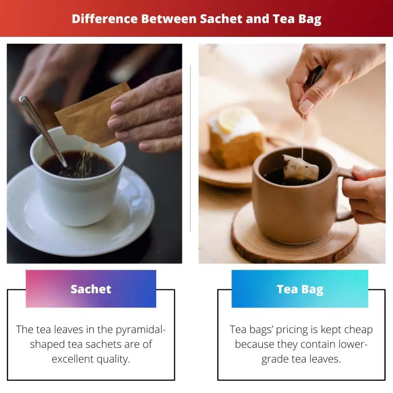 Diferença entre sachê e saquinho de chá