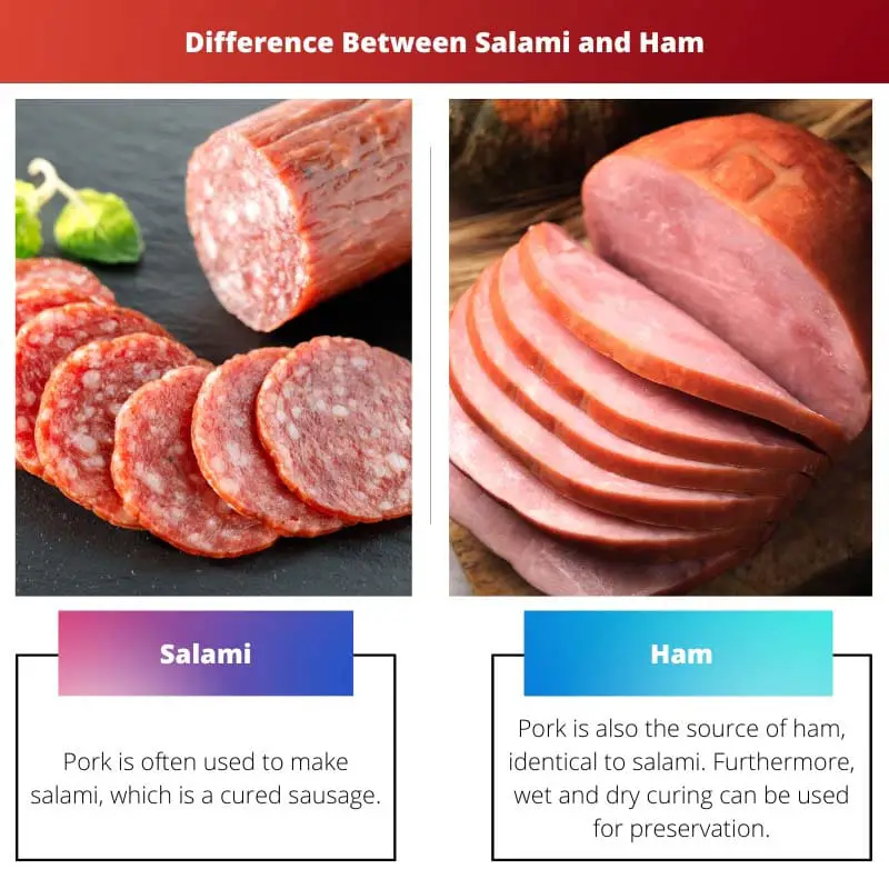 Difference Between Salami and Ham