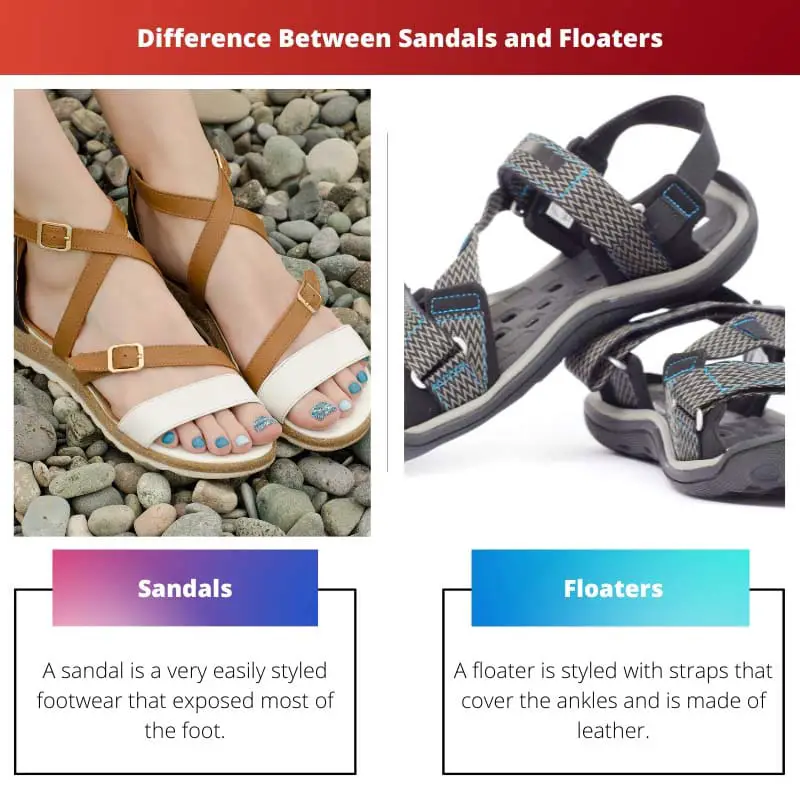 Diferencia entre sandalias y flotadores