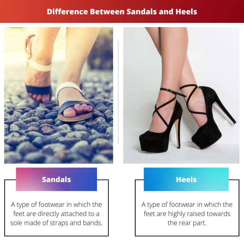 Diferencia entre sandalias y tacones