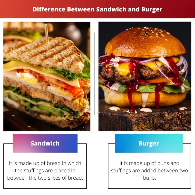 Difference Between Sandwich and Burger