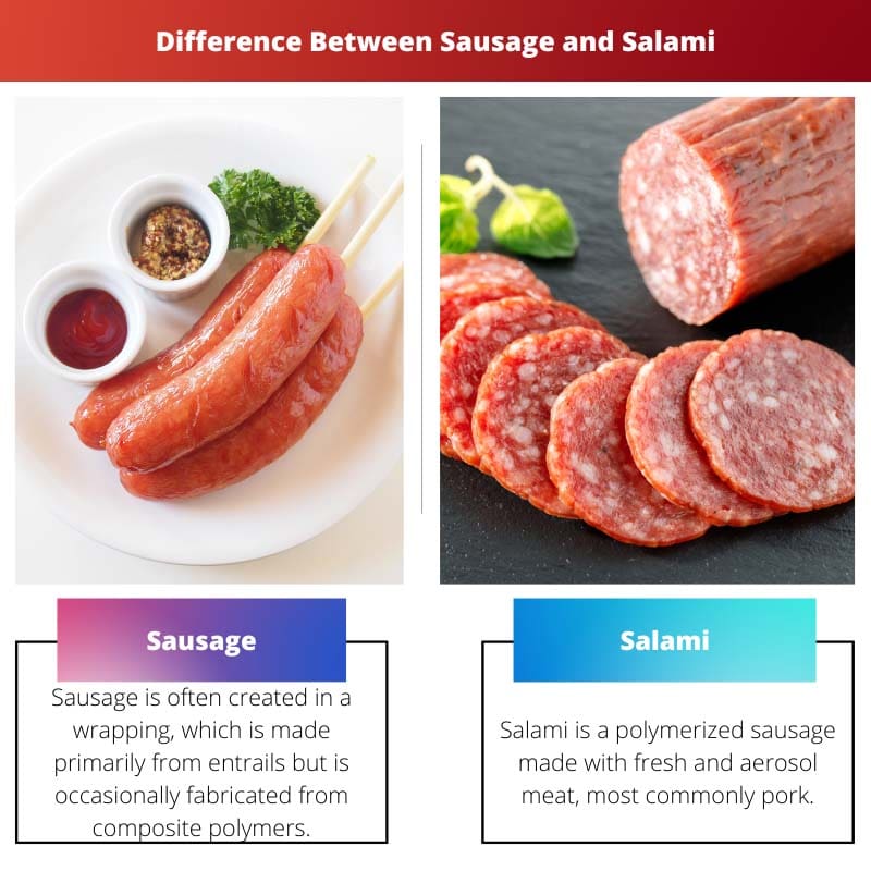 Diferencia entre salchicha y salami