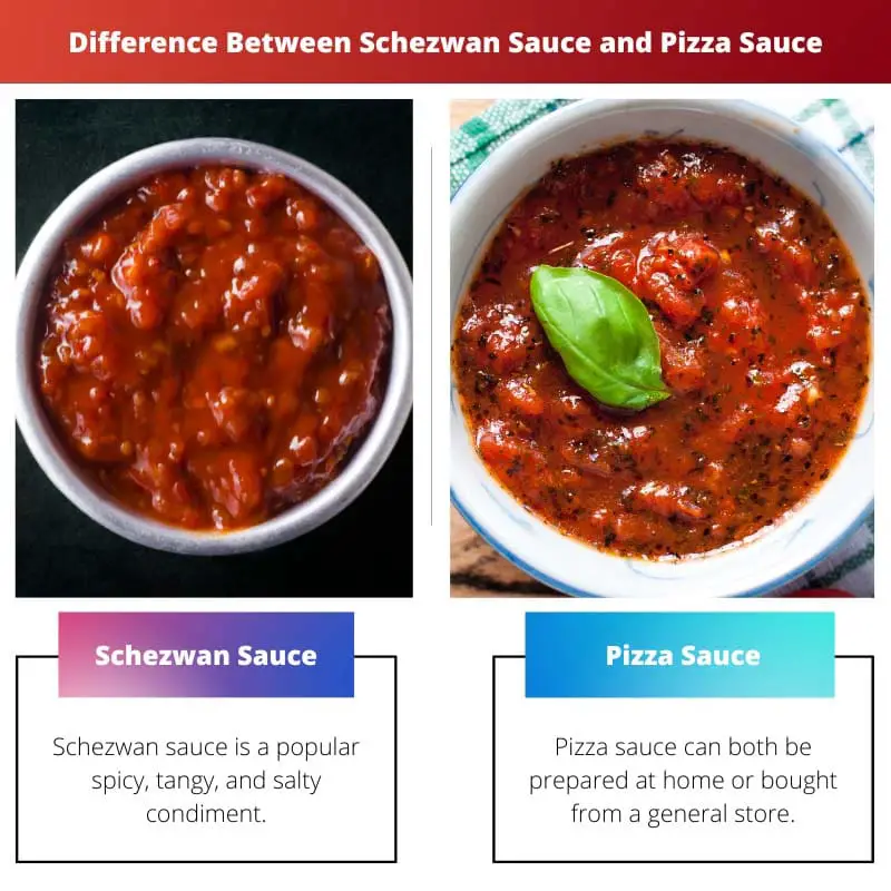 Difference Between Schezwan Sauce and Pizza Sauce