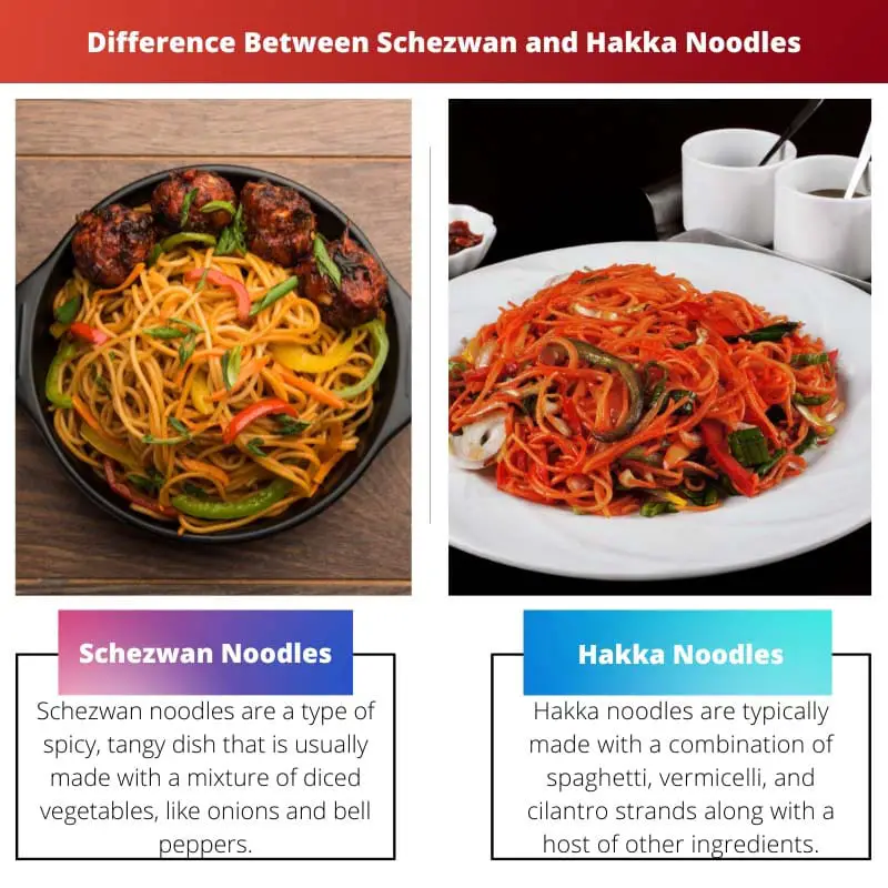 Difference Between Schezwan and Hakka Noodles