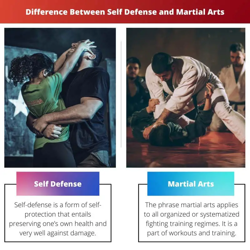 Difference Between Self Defense and Martial Arts