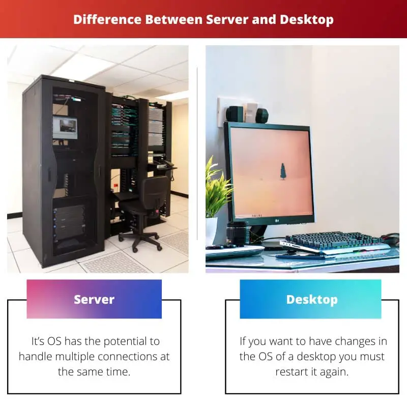 Diferencia entre servidor y escritorio