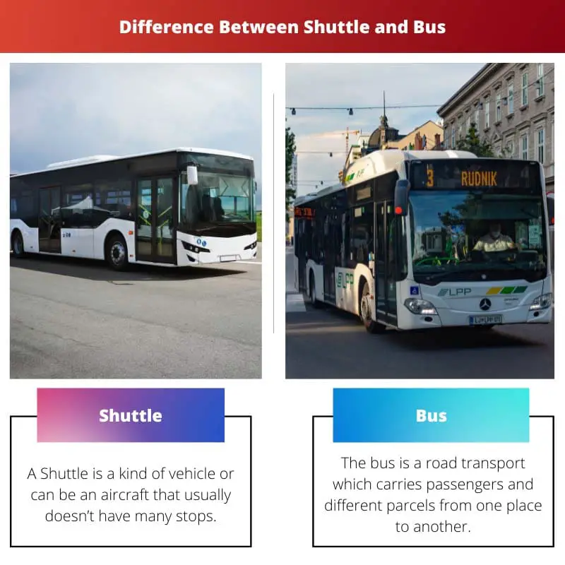 Forskellen mellem shuttle og bus