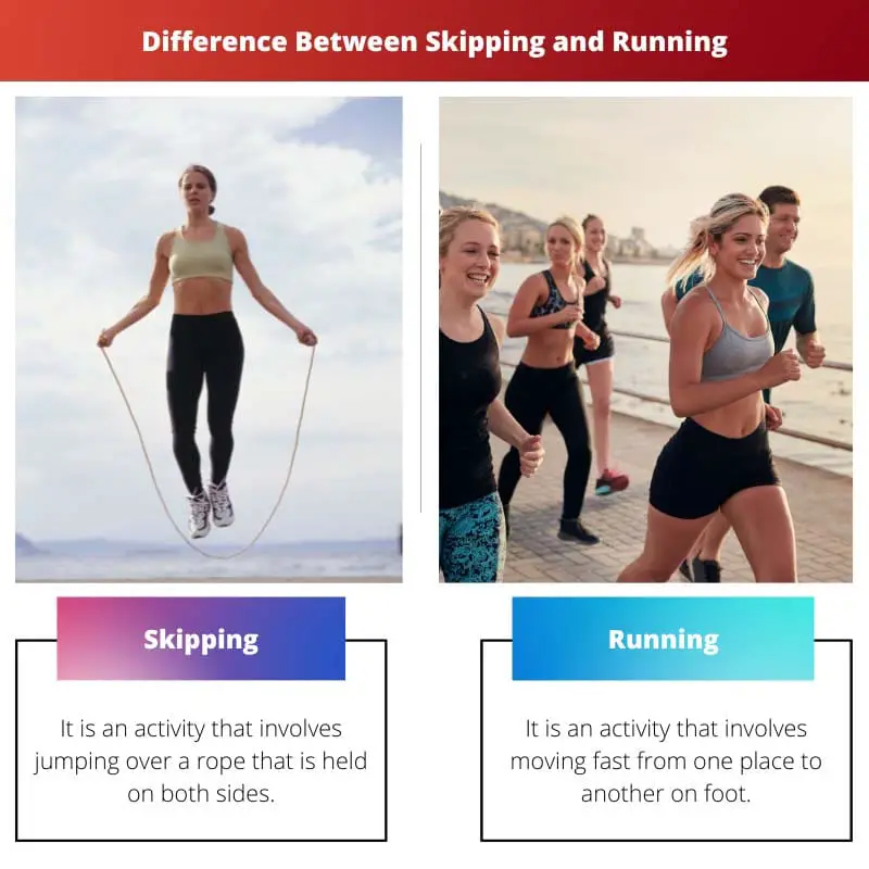 Diferencia entre saltar y correr