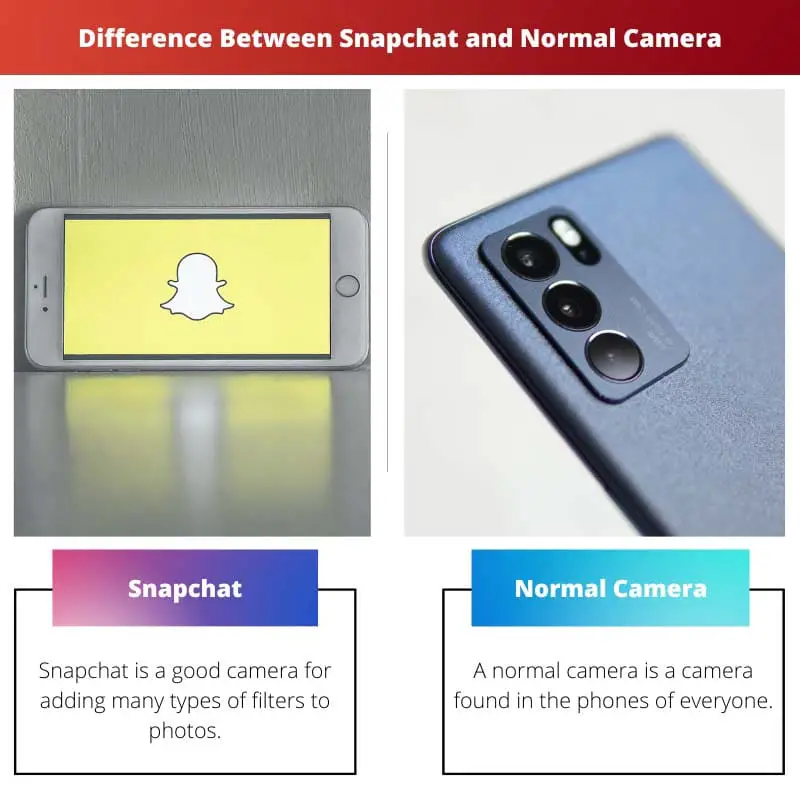 Difference Between Snapchat and Normal Camera