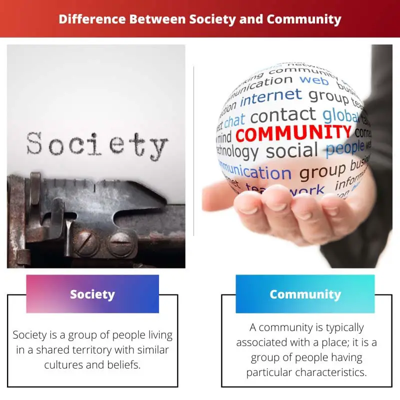 Разница между обществом и сообществом