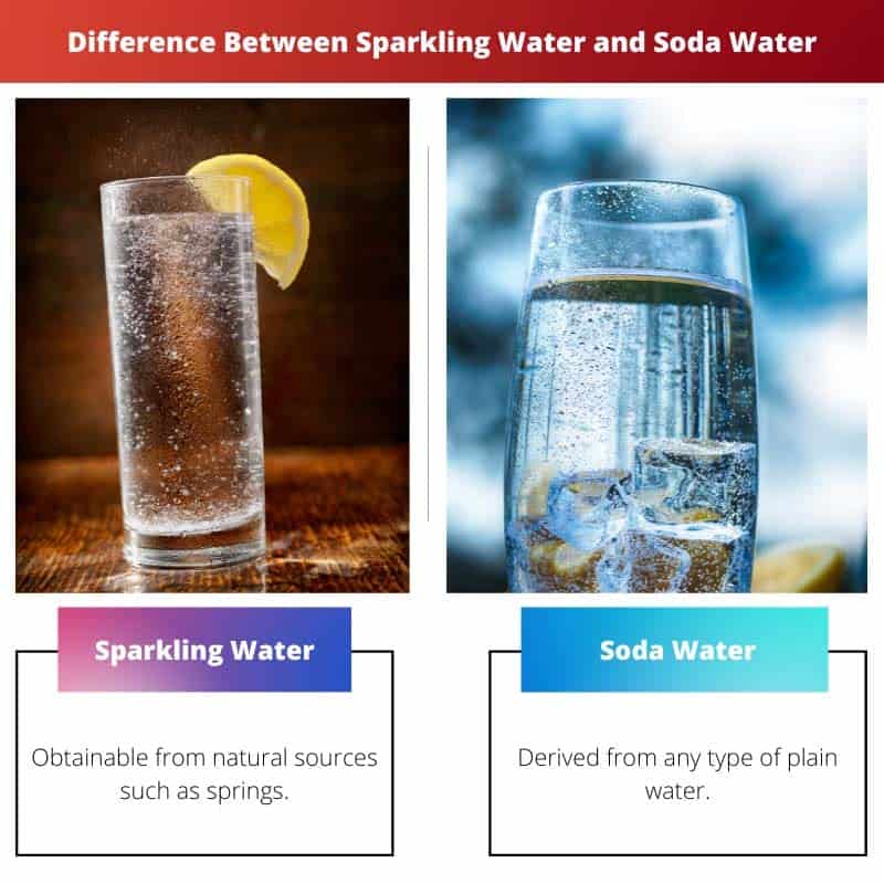 Sparkling Water vs Soda Water Difference and Comparison