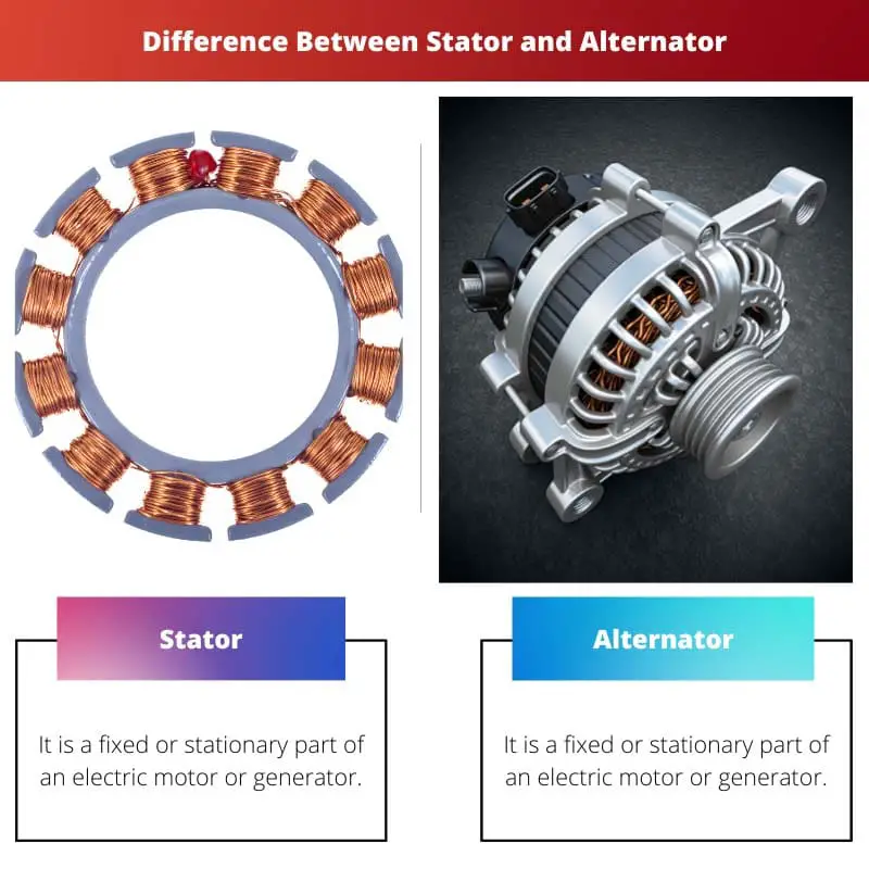Difference Between Stator and Alternator