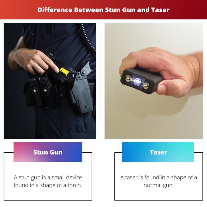 Diferencia entre Stun Gun y Taser