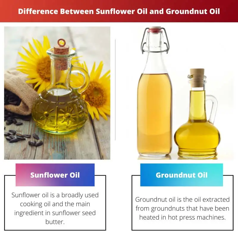 Difference Between Sunflower Oil and Groundnut Oil