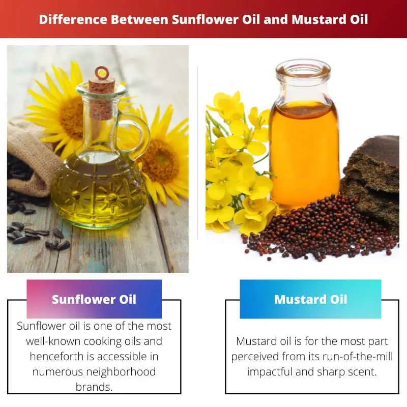 Diferença entre óleo de girassol e óleo de mostarda
