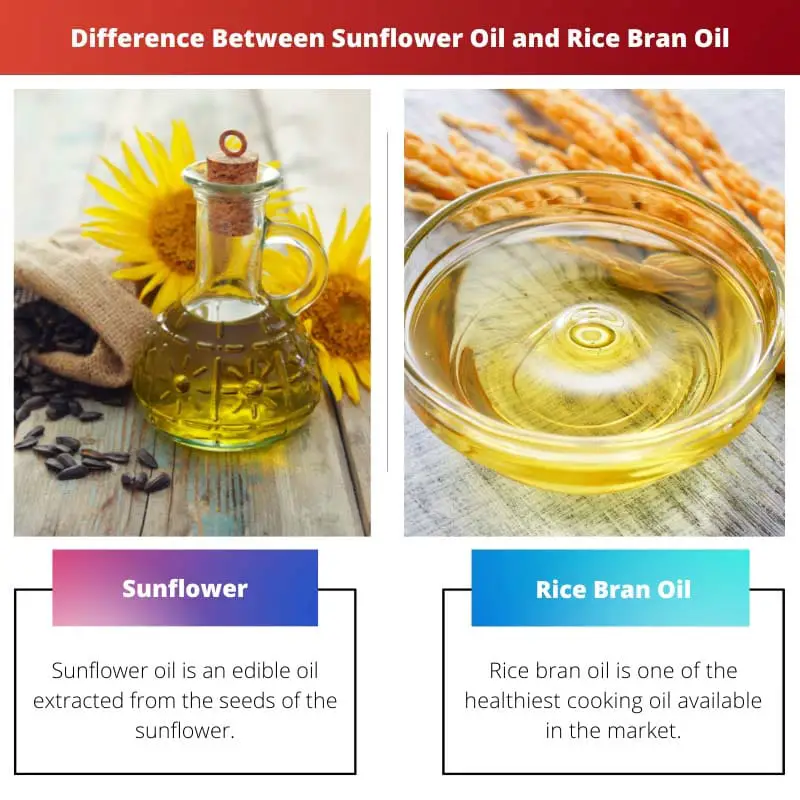 Difference Between Sunflower Oil and Rice Bran Oil