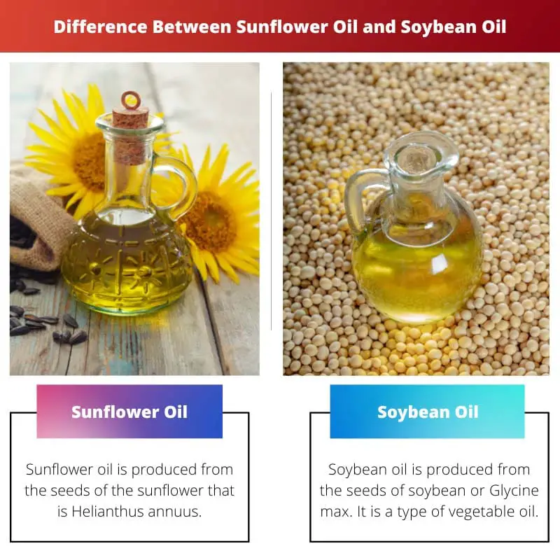 Rozdíl mezi slunečnicovým olejem a sójovým olejem