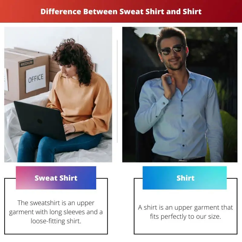 Difference Between Sweat Shirt and Shirt