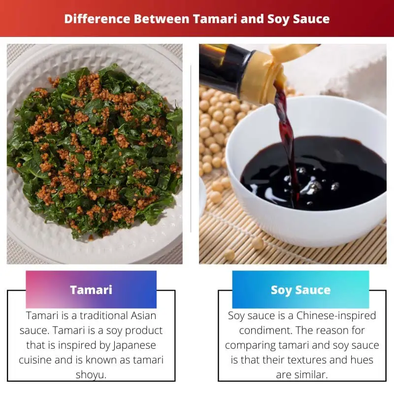 Ero Tamarin ja soijakastikkeen välillä