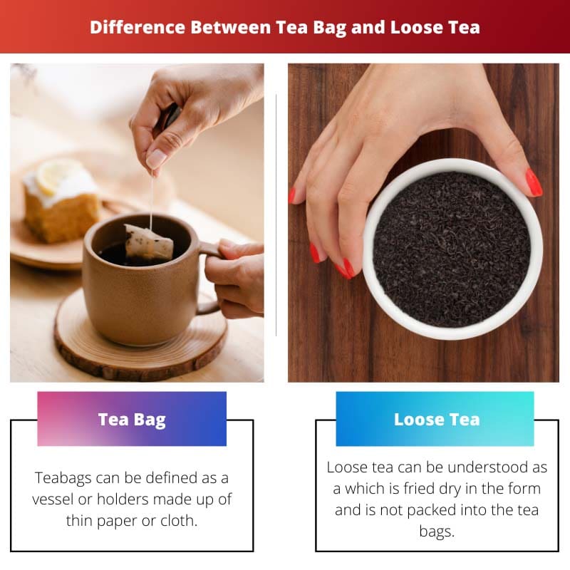 Differenza tra bustina di tè e tè sfuso