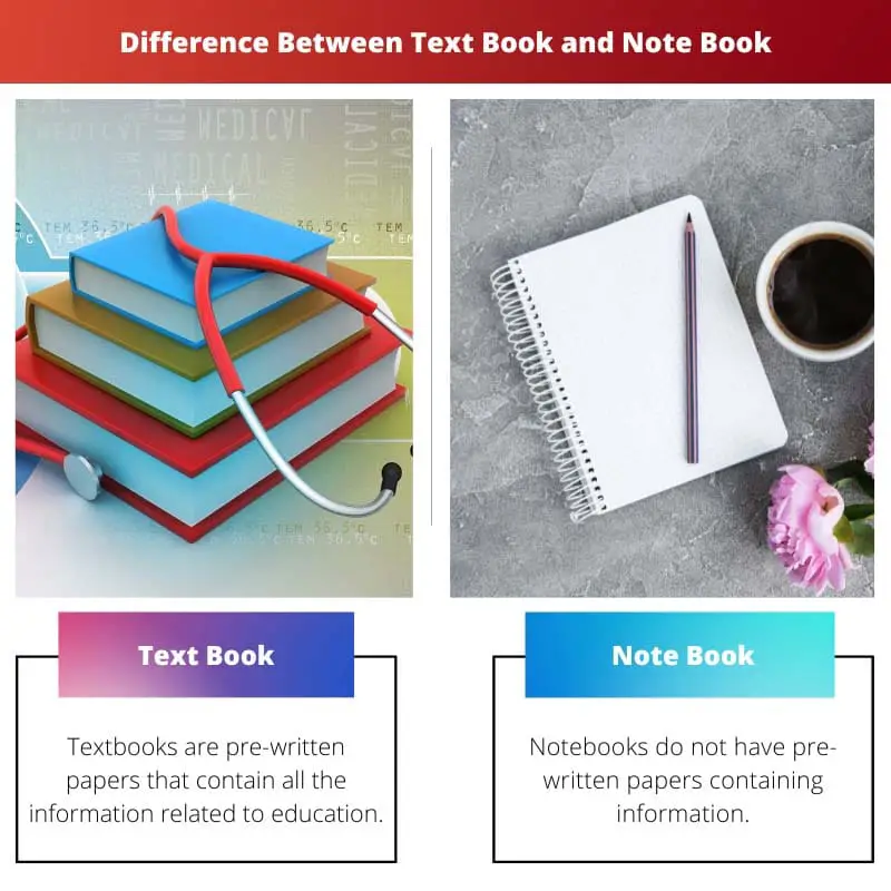 Difference Between Text Book and Note Book